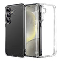 Clear protective case for Samsung Galaxy S25 Plus by 9eight5, showcasing slim design and transparent material for stylish protection.