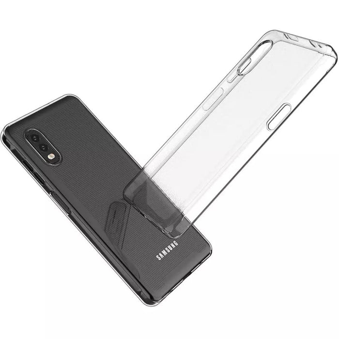 Black silicone phone case for Samsung Galaxy Xcover 5/5s by 9eight5, shown on a white background.