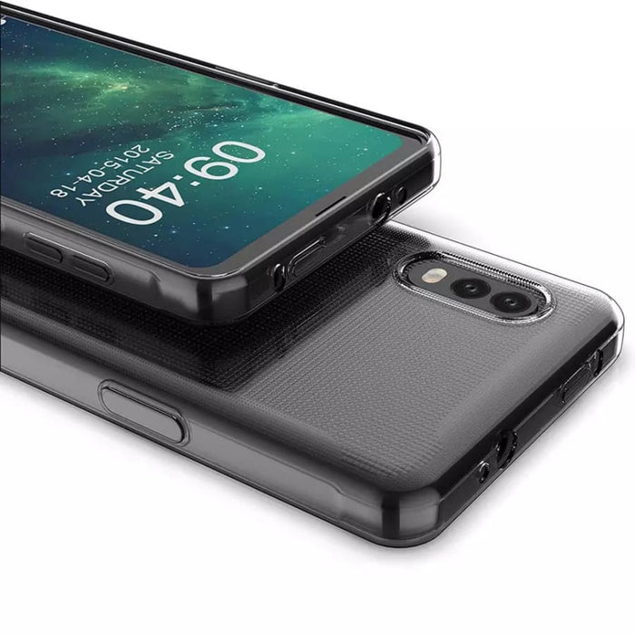 Clear phone case for Samsung Galaxy Xcover 5/5s by 9eight5, showcasing durable design and precise cutouts.