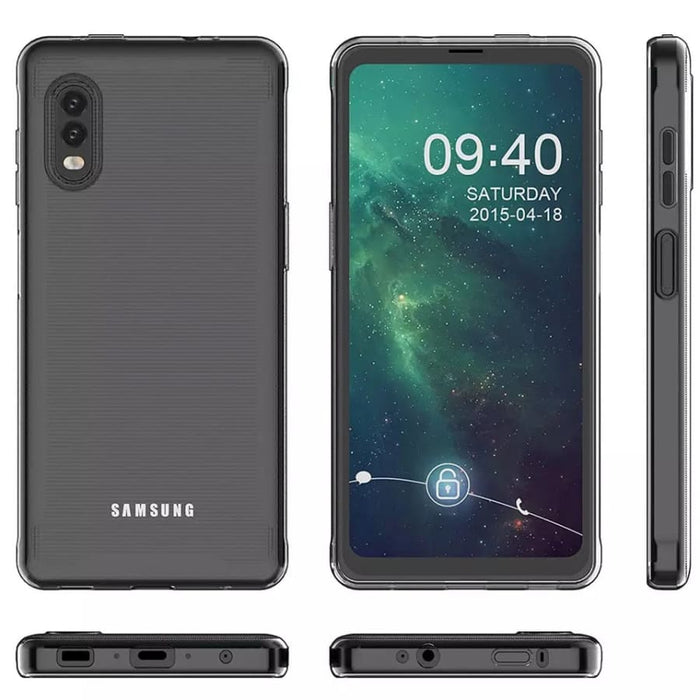 Samsung Galaxy Xcover 5/5s phone case by 9eight5 showing rugged black protective cover with textured grip design.