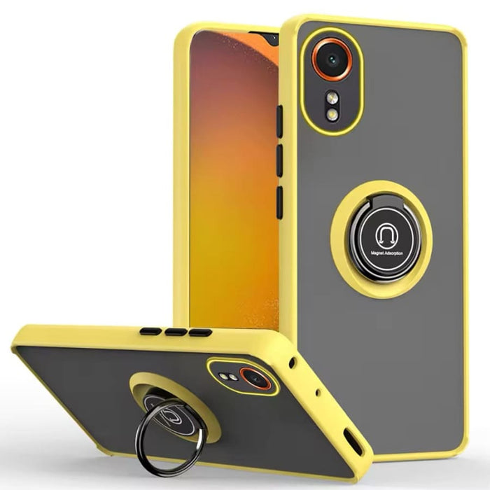 Black Samsung Galaxy Xcover 7 phone case by 9eight5, durable protective cover with three color options available.