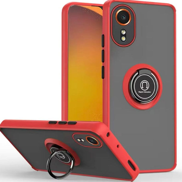Black Samsung Galaxy Xcover 7 phone case by 9eight5, durable protective cover shown on the device.