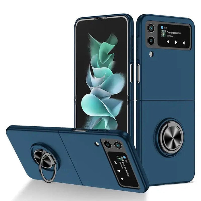 Ocean blue Samsung Galaxy Z Flip 3 case by 9eight5, showing the protective phone cover with a textured finish.