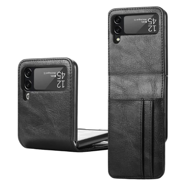 Black Samsung Galaxy Z Flip 3 phone case by 9eight5, slim protective cover designed for Galaxy Z Flip 3 smartphones.