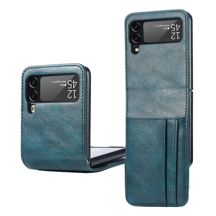 Dark green Samsung Galaxy Z Flip 3 case by 9eight5, showcasing slim protective phone case design for the flip phone.