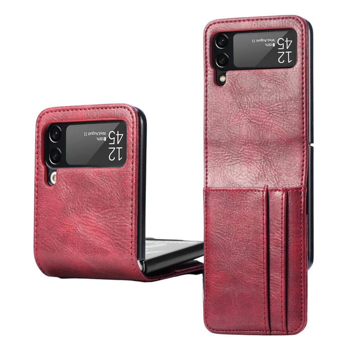 Maroon Samsung Galaxy Z Flip 3 phone case by 9eight5, showing slim protective design with smooth finish.