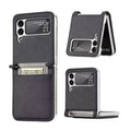 Black Samsung Galaxy Z Flip 3 phone case by 9eight5, showcasing a sleek protective cover with a smooth finish.