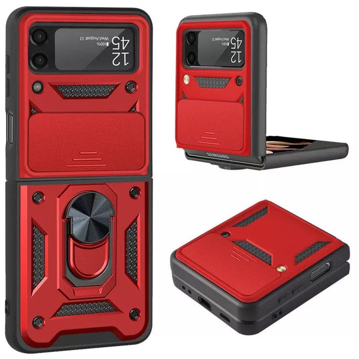 Red Samsung Galaxy Z Flip 4 case by 9eight5, protective phone case with a sleek design for the Galaxy Z Flip 4.