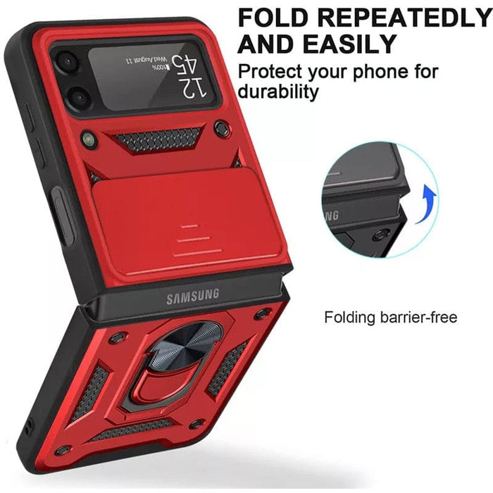 Samsung Galaxy Z Flip 4 phone case by 9eight5, available in two colors, showcases durable protection and slim design.