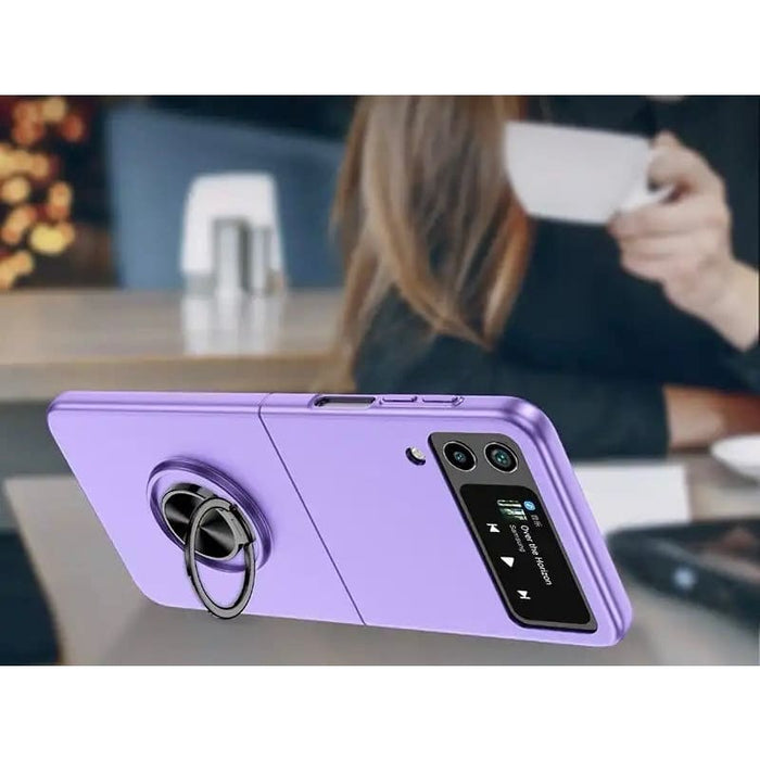 Colorful 9eight5 Samsung Galaxy Z Flip 4 phone cases in six vibrant shades, showcasing stylish protection for flip phones.