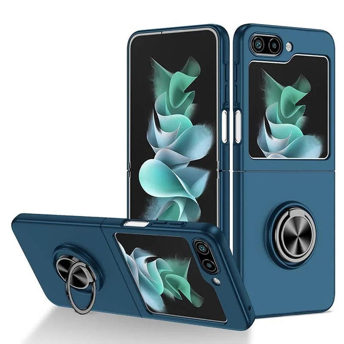 Samsung Galaxy Z Flip 5 case by 9eight5 in ocean blue, showcasing a sleek protective phone case with a smooth finish.
