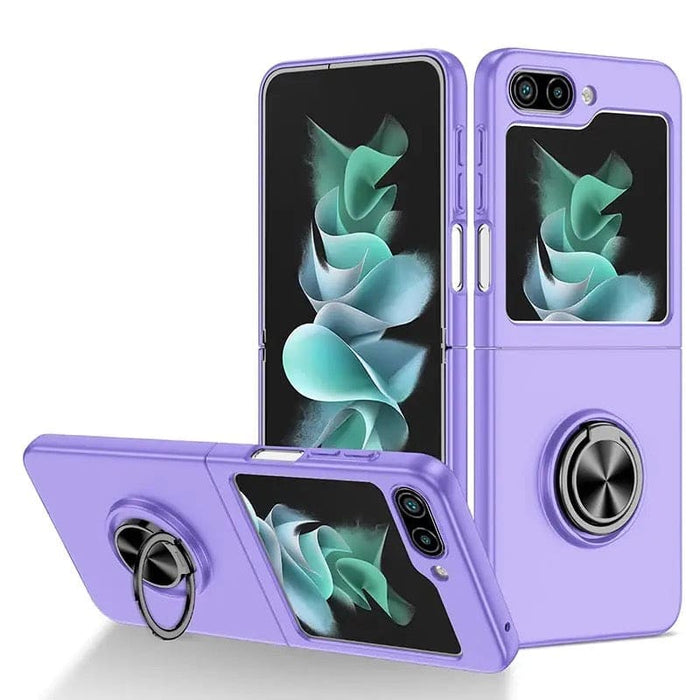 Purple Samsung Galaxy Z Flip 5 case by 9eight5, stylish protective phone case with a sleek design.