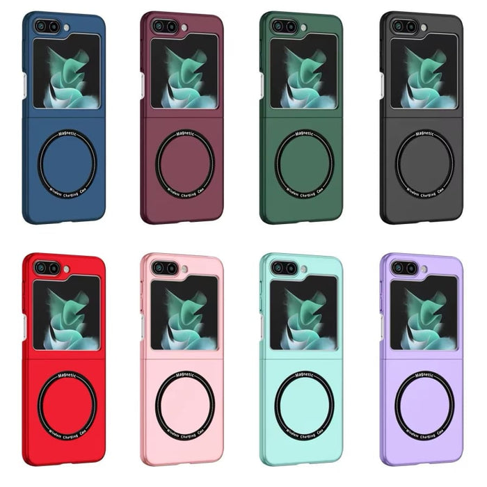 Samsung Galaxy Z Flip 6 phone case by 9eight5 in seven colors, featuring slim protective design and vibrant color options.