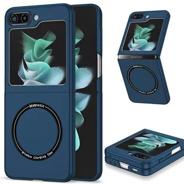 Ocean blue Samsung Galaxy Z Flip 6 phone case by 9eight5, showcasing a sleek design with available color options.
