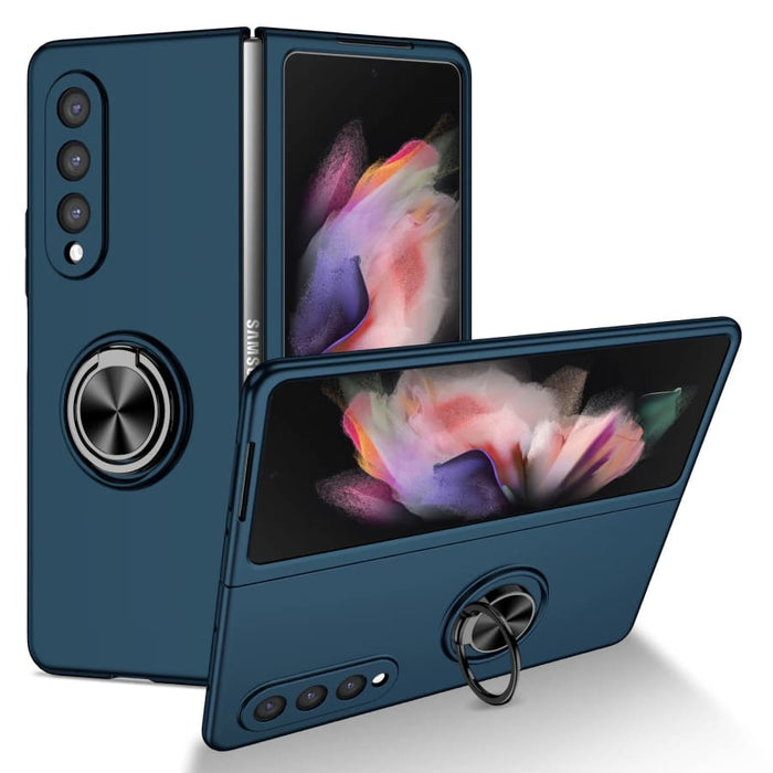 Navy Samsung Galaxy Z Fold 2 phone case by 9eight5 with protective cover and precise cutouts for buttons and camera.
