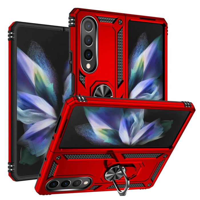 Red Samsung Galaxy Z Fold 3 case by 9eight5, showcasing a sleek protective phone case with a vibrant color option.