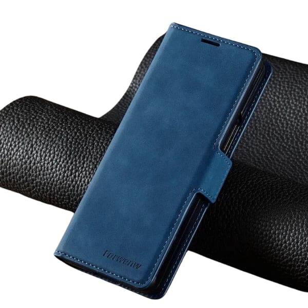 Samsung Galaxy Z Fold 3 phone case by 9eight5 in vibrant blue, designed to protect and complement the foldable smartphone.