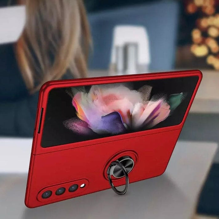 Black Samsung Galaxy Z Fold 4 phone case by 9eight5, showcasing a sleek protective cover with four color options available.