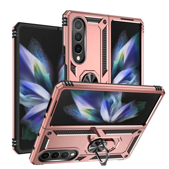 Samsung Galaxy Z Fold 4 phone case by 9eight5 in rose gold, showcasing a sleek protective cover for foldable smartphones.
