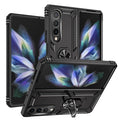 Black Samsung Galaxy Z Fold 4 case by 9eight5, showcasing a sleek protective phone case design for the foldable smartphone.