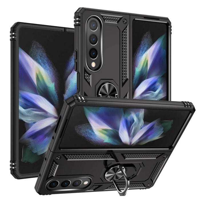 Black Samsung Galaxy Z Fold 4 case by 9eight5, showcasing a sleek protective phone case design for the foldable smartphone.