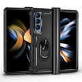 Black Samsung Galaxy Z Fold 5 phone case by 9eight5, protective cover with sleek design and precise cutouts.