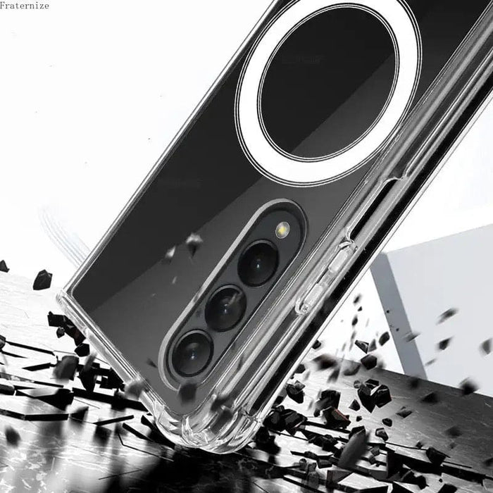 9eight5 phone case for Samsung Galaxy Z Fold 5, protective cover with precise cutouts and stylish design, shown on the device.