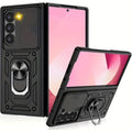 Black Samsung Galaxy Z Fold 6 phone case by 9eight5, protective cover with precise cutouts for the device.