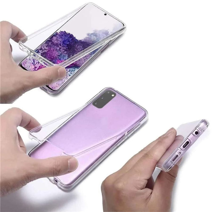 Dual-view of a 9eight5 Samsung Galaxy S10 Plus phone case showing front and back protection.