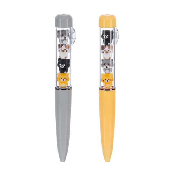Cat Floating Charm Pen - Black Ink Novelty Pen - Assorted