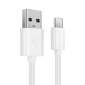 White 1m USB-A to USB-C charger cable for Motorola phones by 9eight5, designed for fast and reliable charging and data transfer.