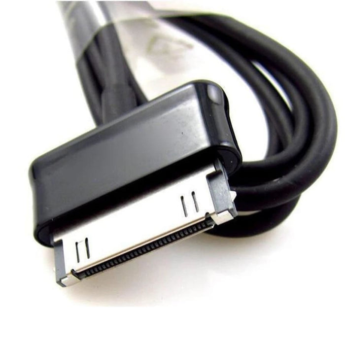 Samsung Galaxy Tab 30-pin charger cable by 9eight5, compatible with tablets and mobile devices, shown connected to a tablet.