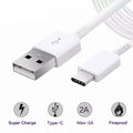 White 9eight5 USB to Type C charger cable for Samsung phones and tablets, 1.2 meters long, durable electronics accessory.