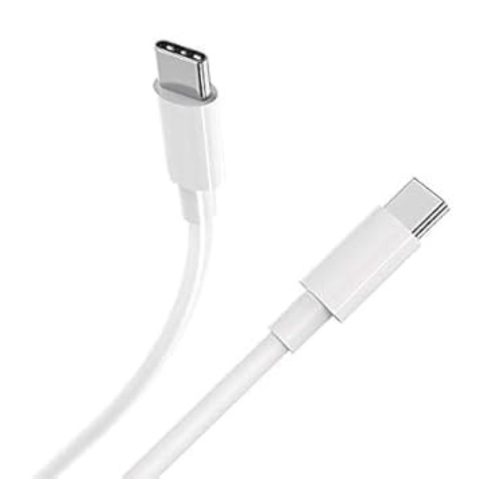 White 1m USB-C to USB-C charger cable for Xiaomi phones by 9eight5, electronic accessory for fast charging and data transfer.