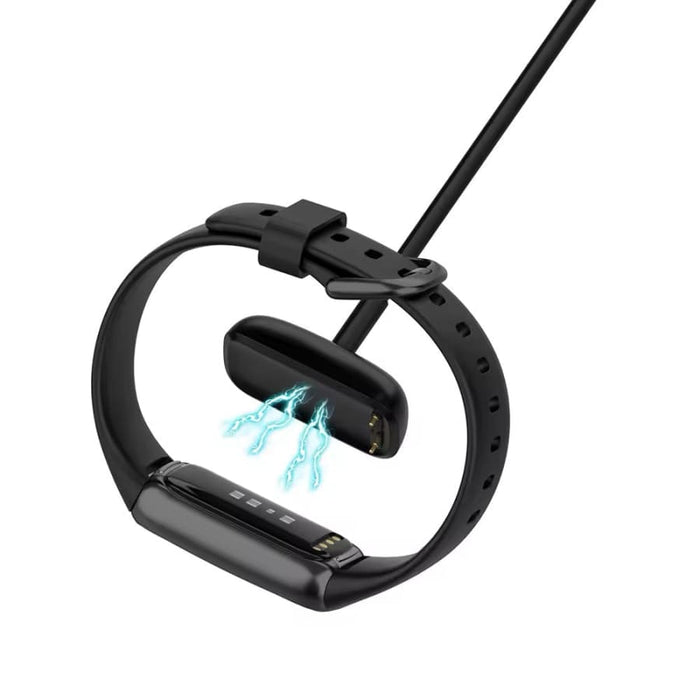 Black Fitbit Charge 5/6/Luxe charger from That Watch Shop, compatible with Fitbit Charge 5, 6, and Luxe devices.