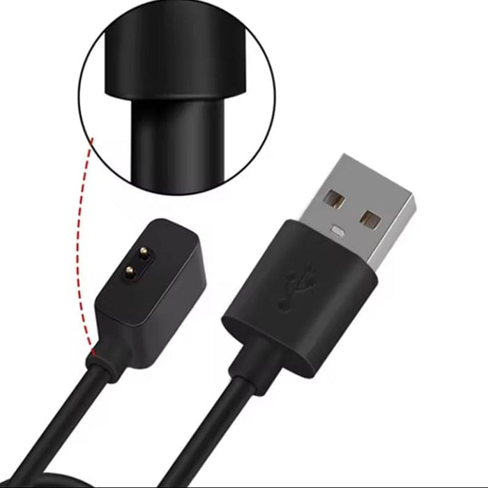 Black USB-C charger for Redmi Watch 3, compatible charging cable for smartwatch from That Watch Shop.
