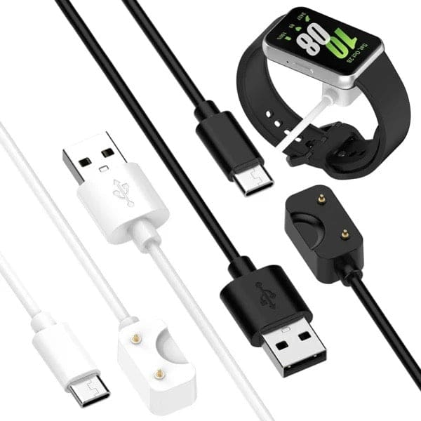 Samsung Galaxy Fit 3 charger cable compatible with smartwatch, featuring a compact design and USB connection for easy charging.