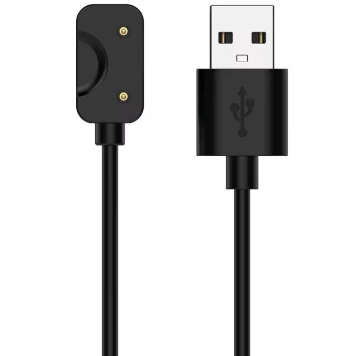 Black Samsung Galaxy Fit 3 charger with USB-C cable for charging and data transfer.