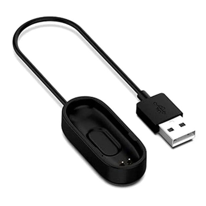 Xiaomi Mi Smart Band 4 charger with USB connector and magnetic charging end for easy device charging.