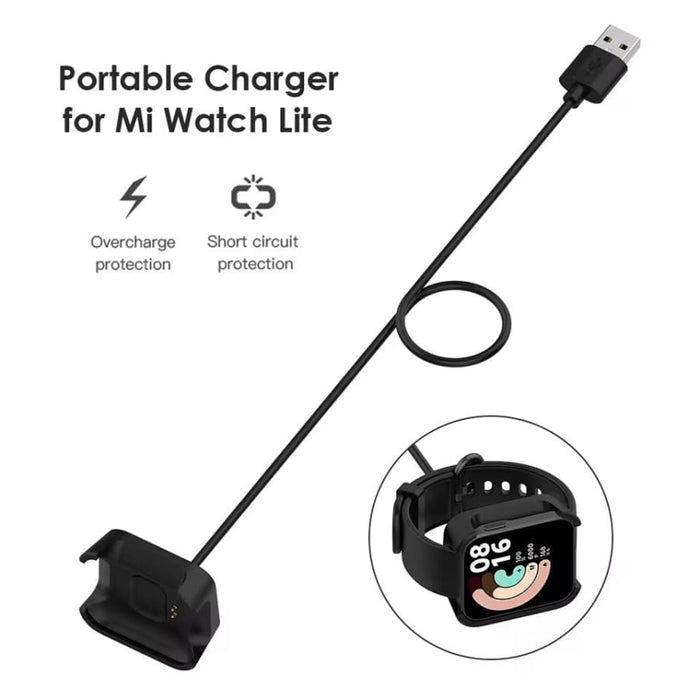 Xiaomi Mi Watch Lite charger from That Watch Shop, compact charging cable with magnetic connector for smart watch charging.