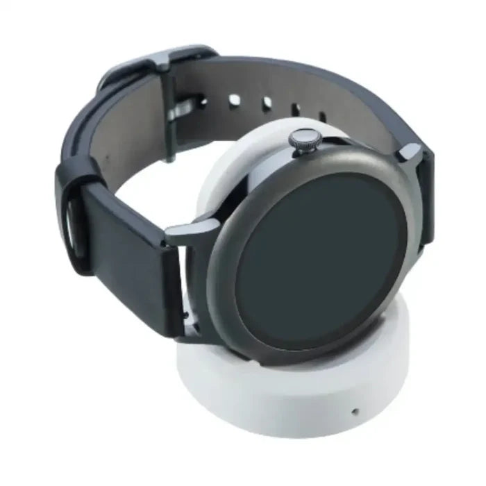 Habicare TWS charging cable adapter for LG W270 smartwatch, showing the compact black connector and cable design.