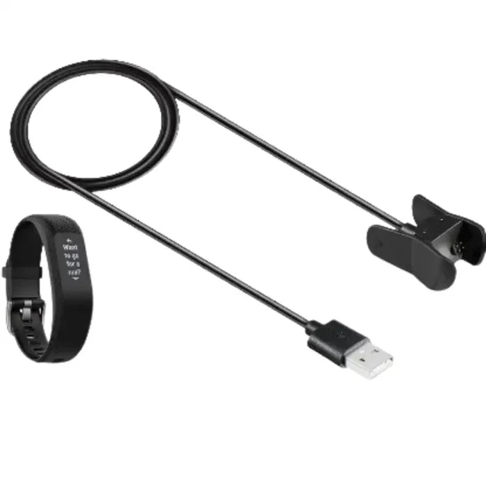Habicare TWS charging cable for Garmin Vivosmart 3 smartwatch, with secure connector for easy charging.