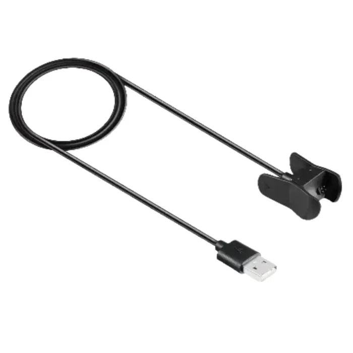 Habicare TWS charging cable for Garmin Vivosmart 3 smartwatch, with USB connector and charging pins visible.