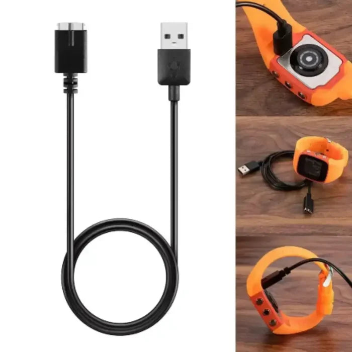 Habicare TWS charging cable for Polar M430 smartwatch, 1 meter long, with USB connector for easy charging and data transfer.