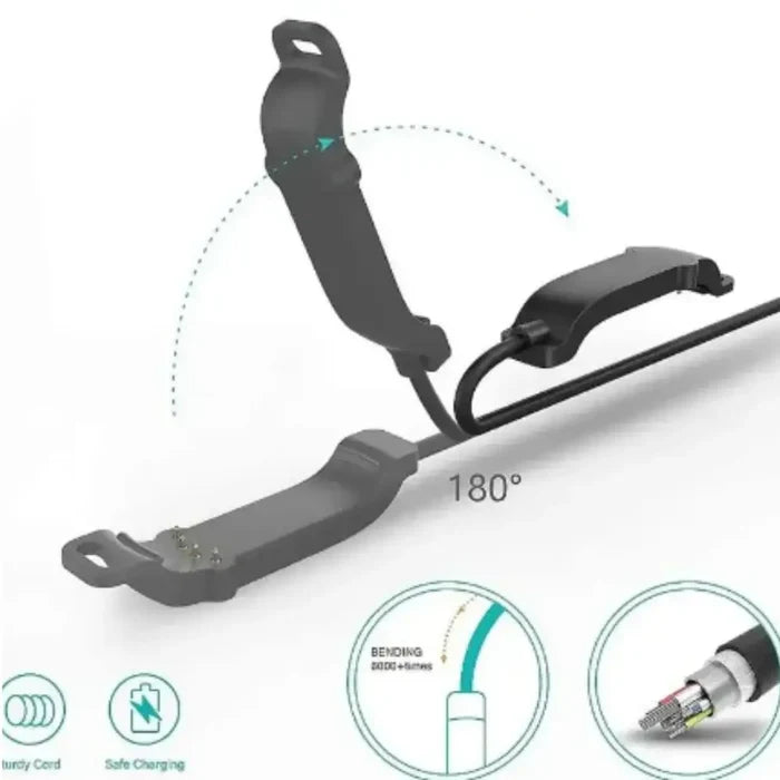 Habicare TWS charging cable for Polar Unite fitness watch, showing the compact USB charging connector and cable design.