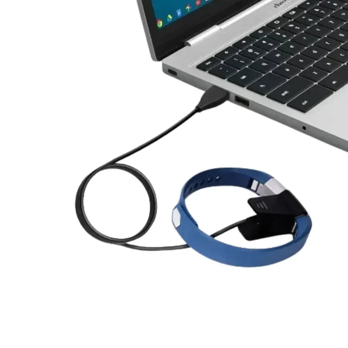 Habicare TWS charging cable with clip for Fitbit Alta HR, USB replacement charger cradle dock, compact and easy to connect.