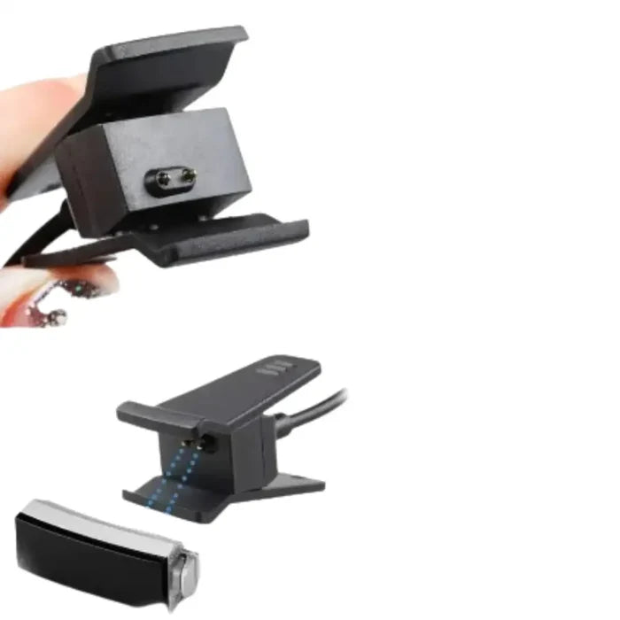 Habicare TWS charging cable with clip for Fitbit Alta HR, USB replacement charger and cradle dock for easy device charging.