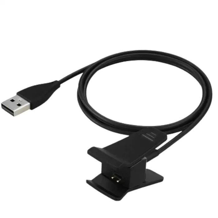 Habicare TWS USB charging cable with clip for Fitbit Alta HR, replacement charger cradle dock for secure charging.