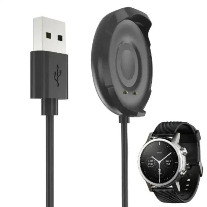 Habicare TWS charging dock for Moto 360 3rd Gen smartwatch, compact and sleek accessory for easy charging and docking.