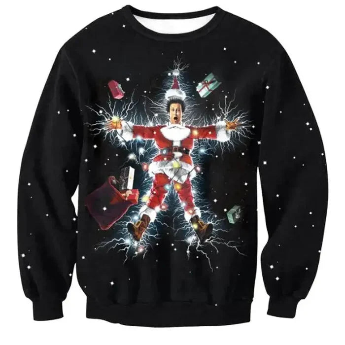Habicare Christmas jumper with festive patterns, available in 22 designs, made from soft, warm SS fabric perfect for holiday wear.
